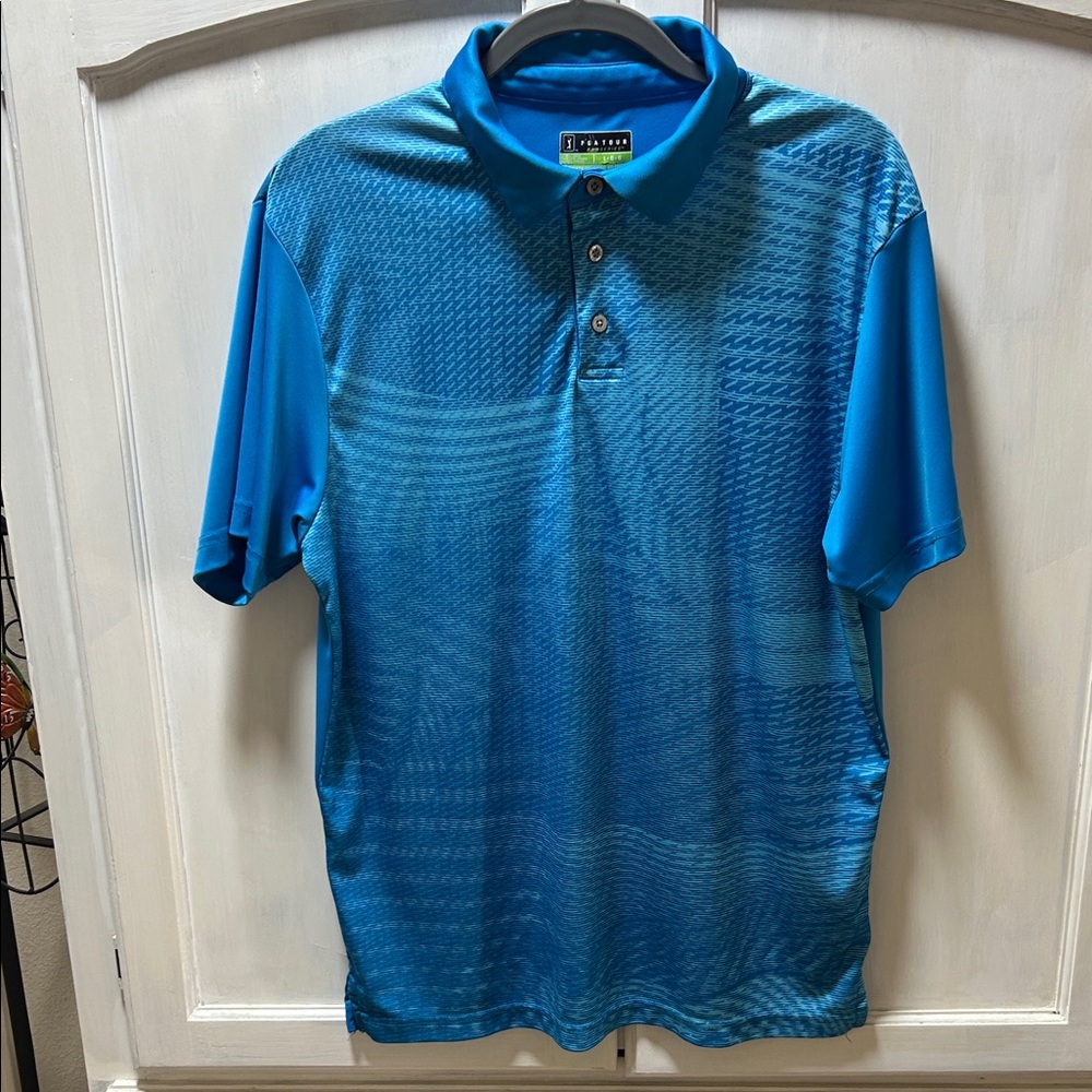PGA Tour Men's Vibrant Blue Polo Shirt